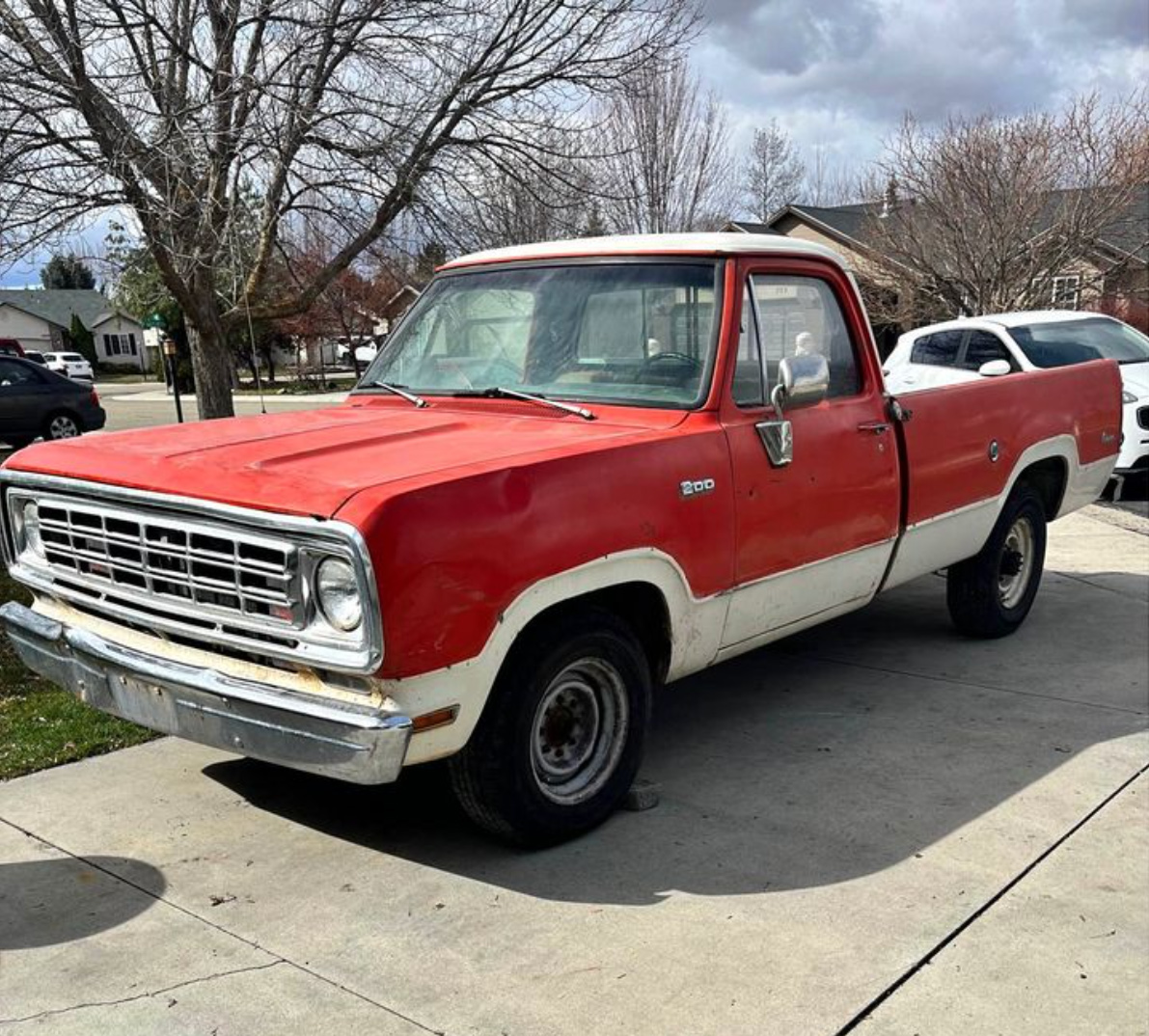 Old red pickup store truck for sale